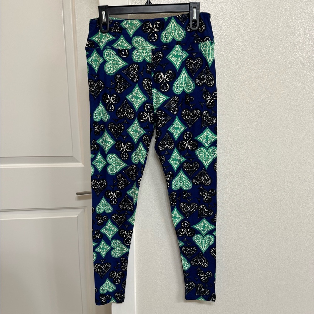 LulaRoe Women’s Tall &Curvy (12-18) Leggings spade,Heart,Club print